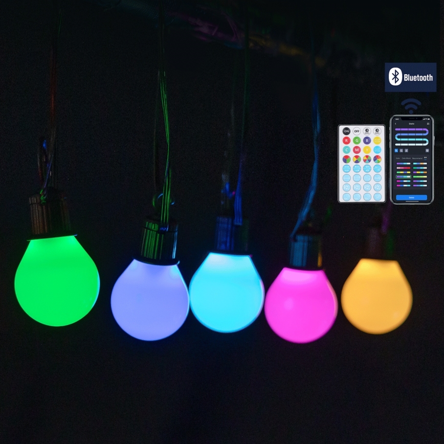 Aigostar - LED RGBICW pametni vanjski svjetlosni niz MESH 25xLED 5 m IP44 + daljinski upravljač