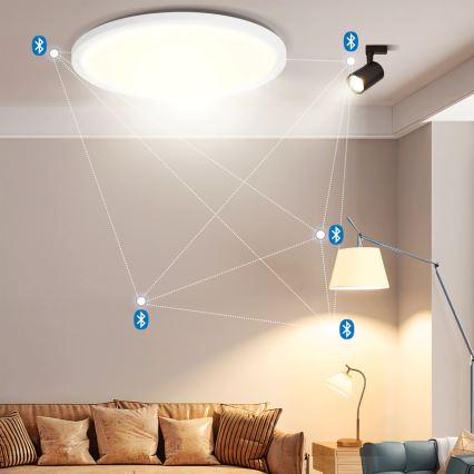 Aigostar - LED RGBW Prigušiva stropna svjetiljka MESH LED/24W/230V 3000-6500K bijela + daljinski upravljač