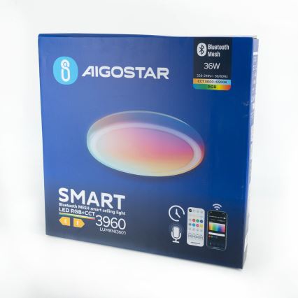 Aigostar - LED RGBW Prigušiva stropna svjetiljka MESH LED/36W/230V 3000-6500K + daljinski upravljač