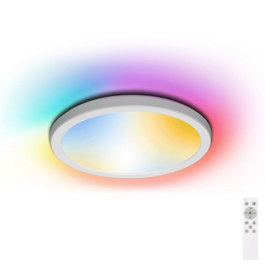 Aigostar - LED RGBW Prigušiva stropna svjetiljka za kupaonicu LED/18W/230V 3000-6500K pr. 30 cm IP44 + daljinski upravljač