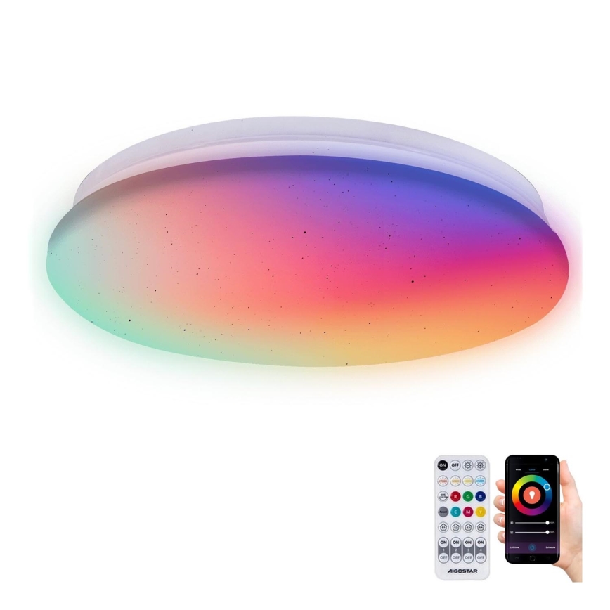 Aigostar - LED RGBW Prigušiva stropna svjetiljka za kupaonicu MESH Smart LED/12W/230V IP44 + daljinski upravljač
