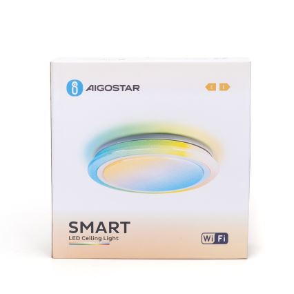 Aigostar - LED RGBW Prigušiva svjetiljka za kupaonicu LED/27W/230V 40 cm Wi-Fi IP44