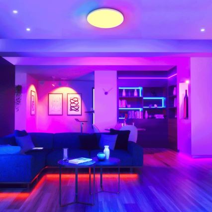 Aigostar - LED RGBW Prigušiva stropna svjetiljka za kupaonicu LED/18W/230V 3000-6500K pr. 30 cm IP44 + daljinski upravljač