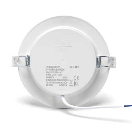 Aigostar - LED RGBW Prigušiva ugradbena svjetiljka LED/9W/230V 2700-6500K pr. 14,5 cm Wi-Fi