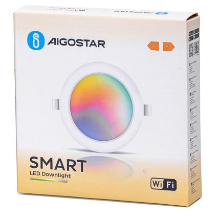 Aigostar - LED RGBW Prigušiva ugradbena svjetiljka LED/9W/230V 2700-6500K pr. 14,5 cm Wi-Fi