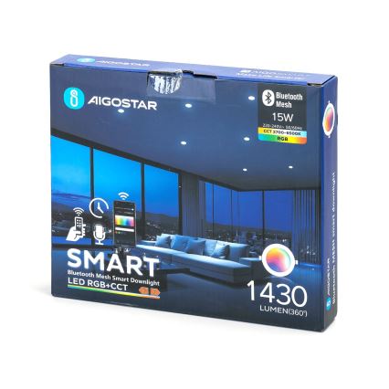 Aigostar - LED RGBW Prigušiva ugradbena svjetiljka MESH LED/15W/230V 2700-6500K pr. 17 cm