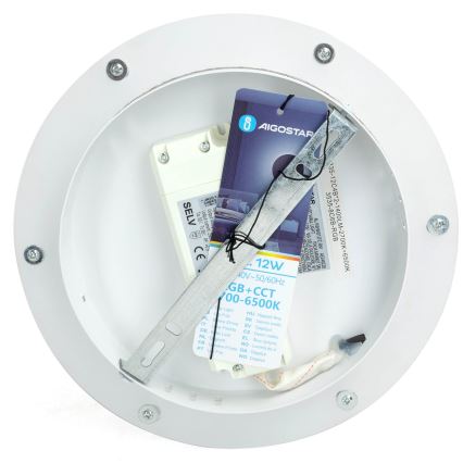 Aigostar - LED RGBW Prigušiva zidna svjetiljka MESH Smart LED/12W/230V 2700-6500K bijela + daljinski upravljač