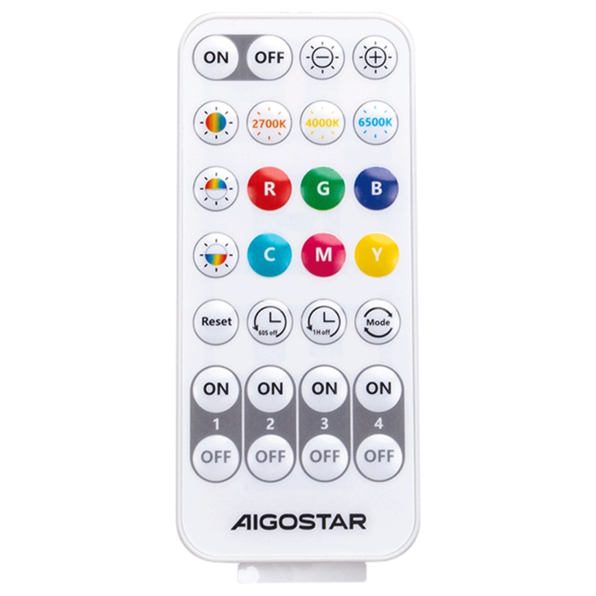 Aigostar - LED RGBW Prigušiva zidna svjetiljka MESH Smart LED/8W/230V + daljinski upravljač