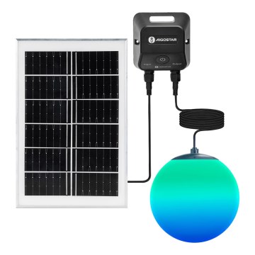 Aigostar - LED RGBW Prigušivi solarni luster MESH LED/20W/3,7V 4000 mAh 2700K-6500K IP65 pr. 20 cm