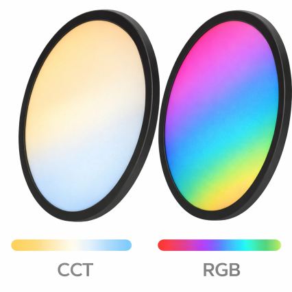 Aigostar - LED RGBW prigušivo stropno svjetilo MESH LED/36W/230V 3000-6500K crno + daljinski upravljač