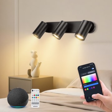 Aigostar - LED RGBW prigušivo ugradbeno spot svjetlo MESH 3xLED/4,9W/230V 2700-6500K bijelo + daljinski upravljač