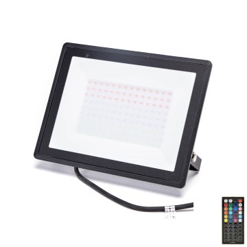 Aigostar - LED RGBW reflektor s mogućnošću prigušivanja, 100W/230V, IP65 + daljinski upravljač