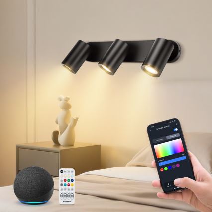 Aigostar - LED RGBW prigušivo ugradbeno spot svjetlo MESH 3xLED/4,9W/230V 2700-6500K bijelo + daljinski upravljač