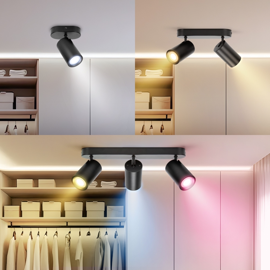 Aigostar - LED RGBW prigušivo ugradbeno spot svjetlo MESH 3xLED/4,9W/230V 2700-6500K bijelo + daljinski upravljač