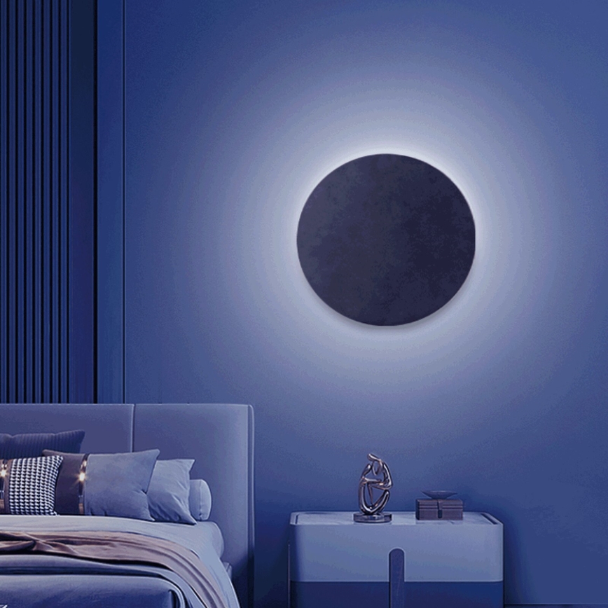 Aigostar - LED RGBW prigušivo zidno svjetlo MESH Smart LED/12W/230V 2700-6500K crno + daljinski upravljač