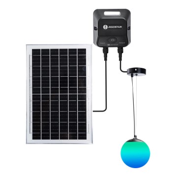 Aigostar - LED RGBW solarni luster s mogućnošću prigušivanja MESH LED/5W/3,7V 8000 mAh 2700K-6500K IP65 Ø 30 cm