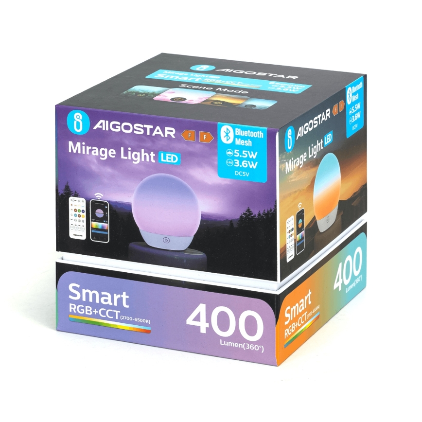 Aigostar - LED RGBW stolna svjetiljka s prigušivanjem LED/5,5W/5V Wi-Fi + daljinsko upravljanje