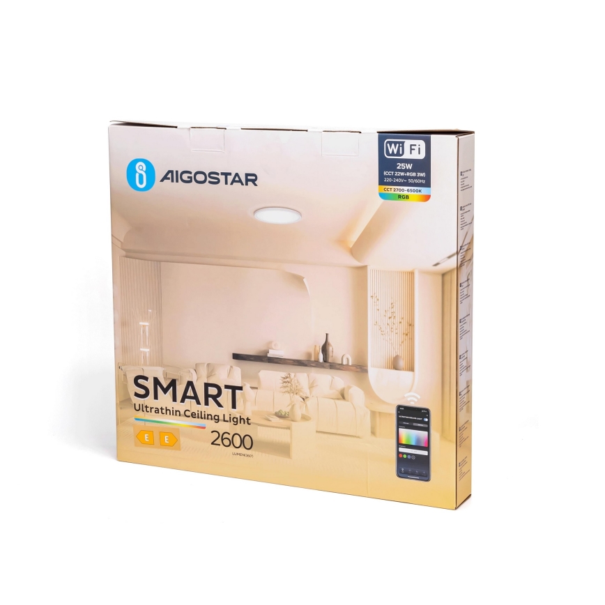 Aigostar - LED RGBW stropna svjetiljka s prigušivanjem LED/25W/230V 2700-6500K Wi-Fi