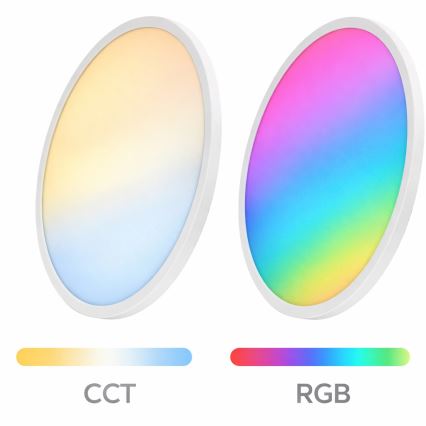 Aigostar - LED RGBW stropna svjetiljka s prigušivanjem MESH LED/24W/230V 3000-6500K bijela + daljinski upravljač