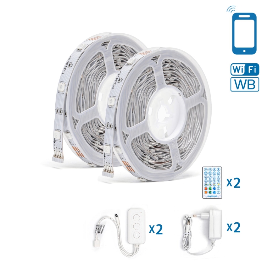 Aigostar - LED RGBW prigušivačka traka LED/18W/12V 2x5 m Wi-Fi