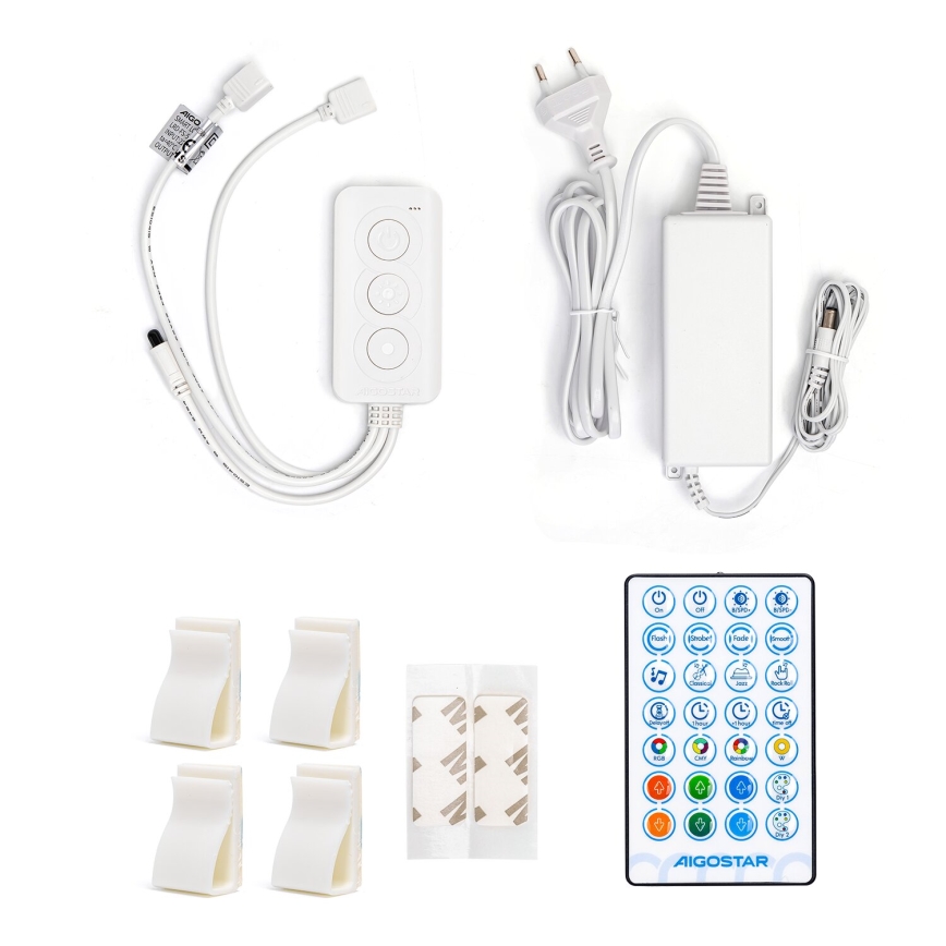 Aigostar - LED RGBW traka s prigušivanjem/48W/12V 2x7,5 m Wi-Fi