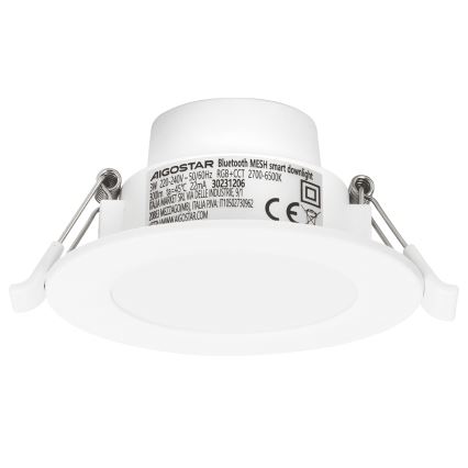 Aigostar - LED RGBW Prigušiva ugradbena svjetiljka za kupaonicu MESH Smart LED/3W/230V 2700-6500K IP44
