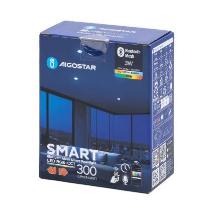 Aigostar - LED RGBW Prigušiva ugradbena svjetiljka za kupaonicu MESH Smart LED/3W/230V 2700-6500K IP44