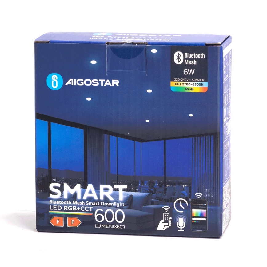 Aigostar - LED RGBW Prigušiva ugradbena svjetiljka za kupaonicu MESH Smart LED/6W/230V 2700-6500K IP44