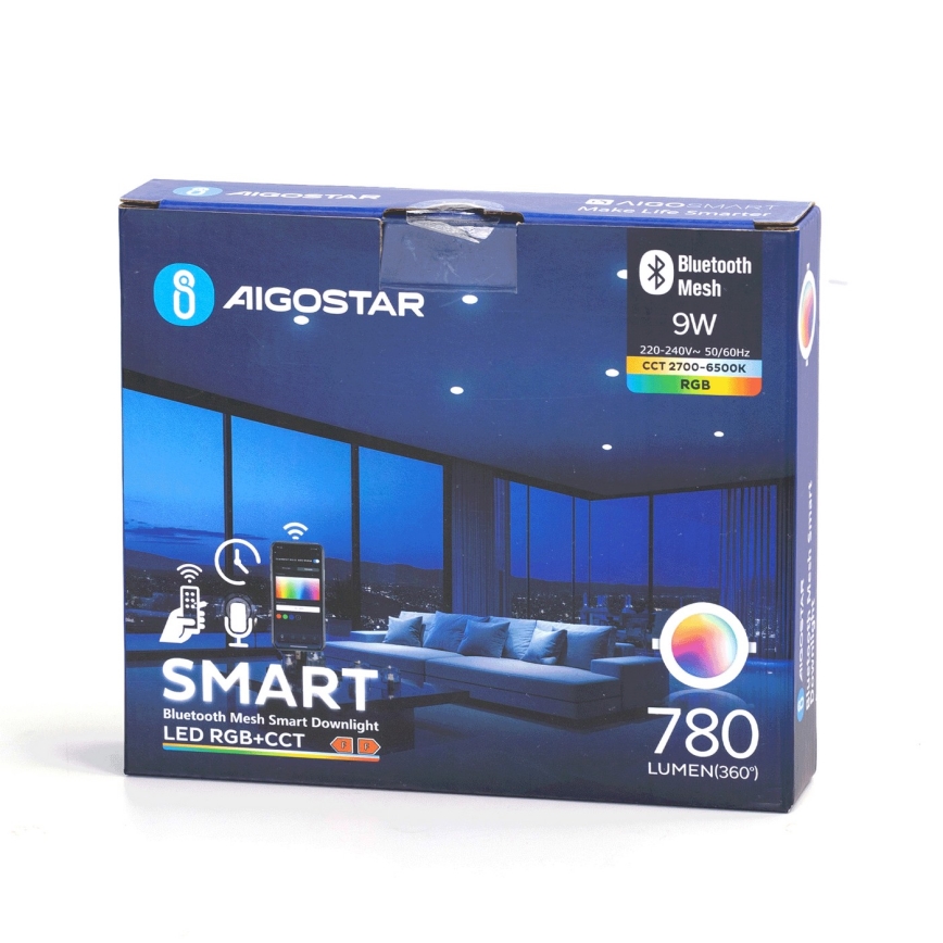 Aigostar - LED RGBW Prigušiva ugradbena svjetiljka za kupaonicu MESH Smart LED/9W/230V 2700-6500K IP44
