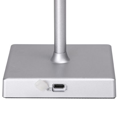 Aigostar - LED RGBW Vanjska prigušiva punjiva stolna lampa LED/4W/5V 3600mAh bijela/mat krom IP54