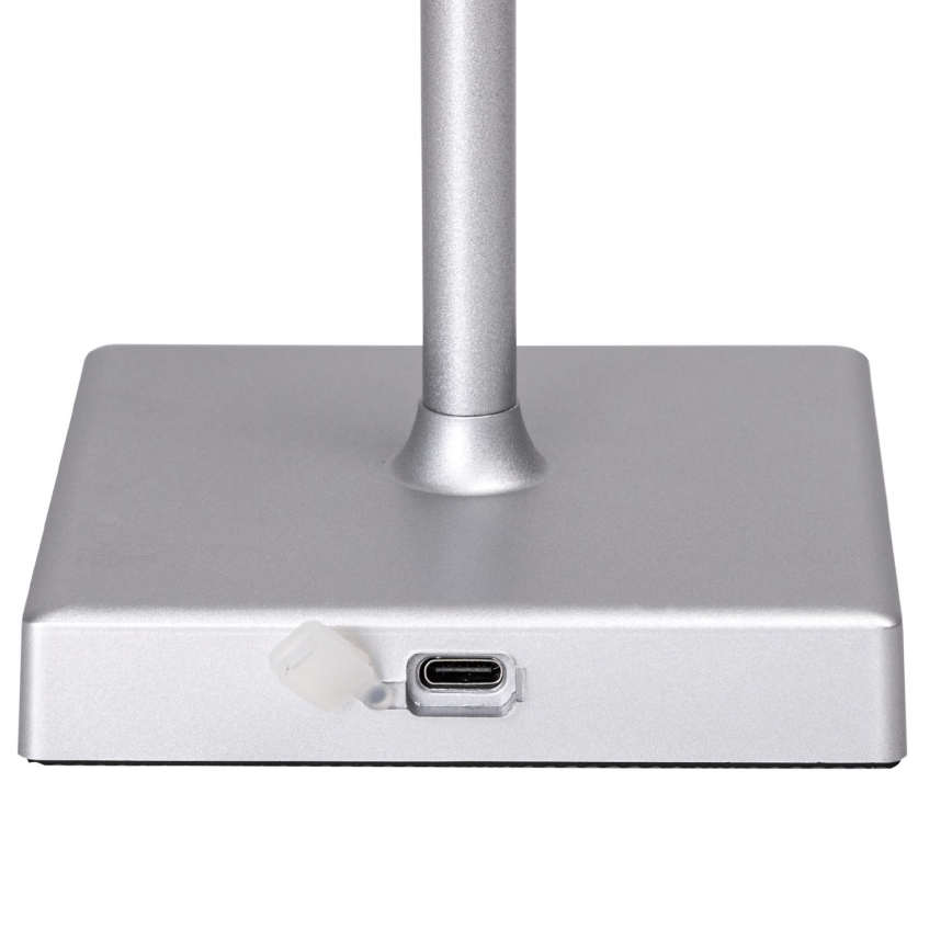 Aigostar - LED RGBW Vanjska prigušiva punjiva stolna lampa LED/4W/5V 3600mAh bijela/mat krom IP54