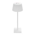 Aigostar - LED RGBW Vanjska punjiva stolna lampa s prigušivanjem LED/4W/5V 3600mAh bijela IP54