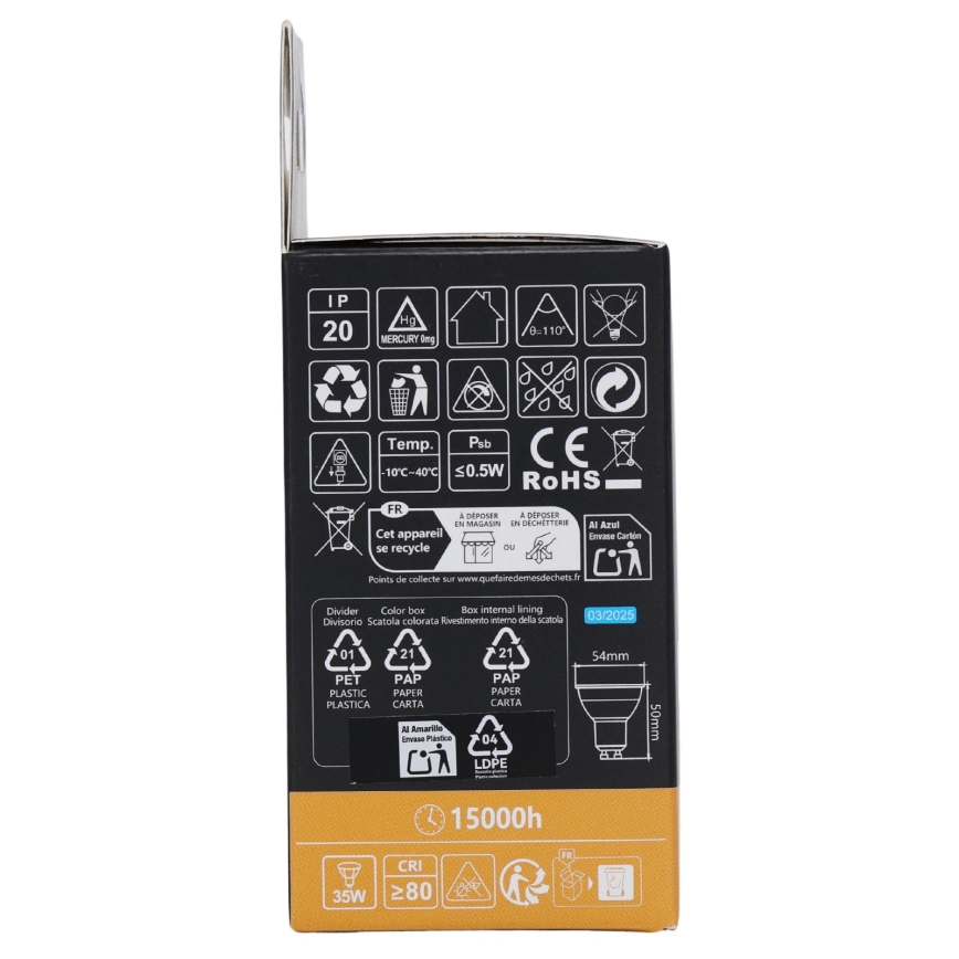 Aigostar - LED RGBW žarulja GU10/4,8W/230V 3000K s mogućnošću prigušivanja + daljinski upravljač