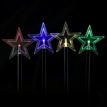 Aigostar - LED RGBY Solarna svjetiljka 5xLED/1,2V/8 funkcija 1m IP65 800mAh zvijezde