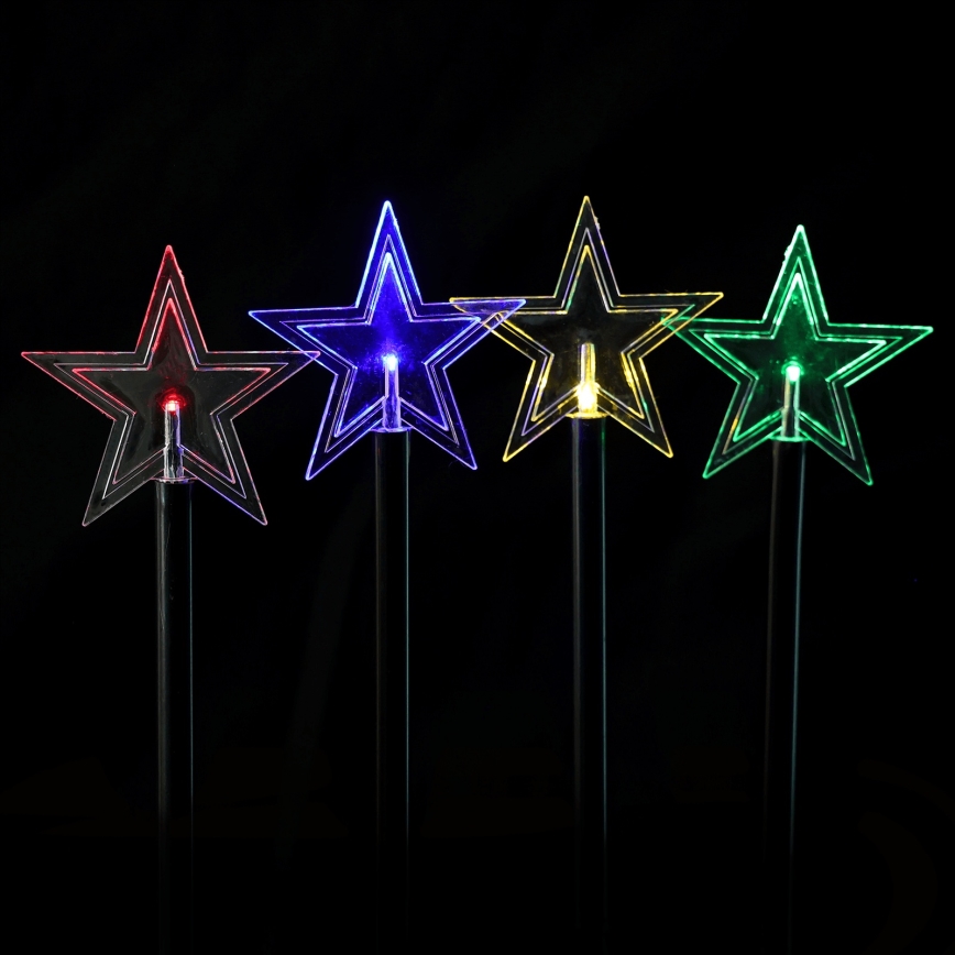 Aigostar - LED RGBY Solarna svjetiljka 5xLED/1,2V/8 funkcija 1m IP65 800mAh zvijezde