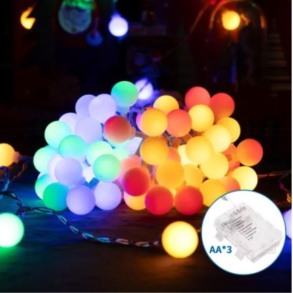 Aigostar - LED RGBY Vanjski božićne lampice 25xLED/3xAA/8 funkcija 2,8 m IP44