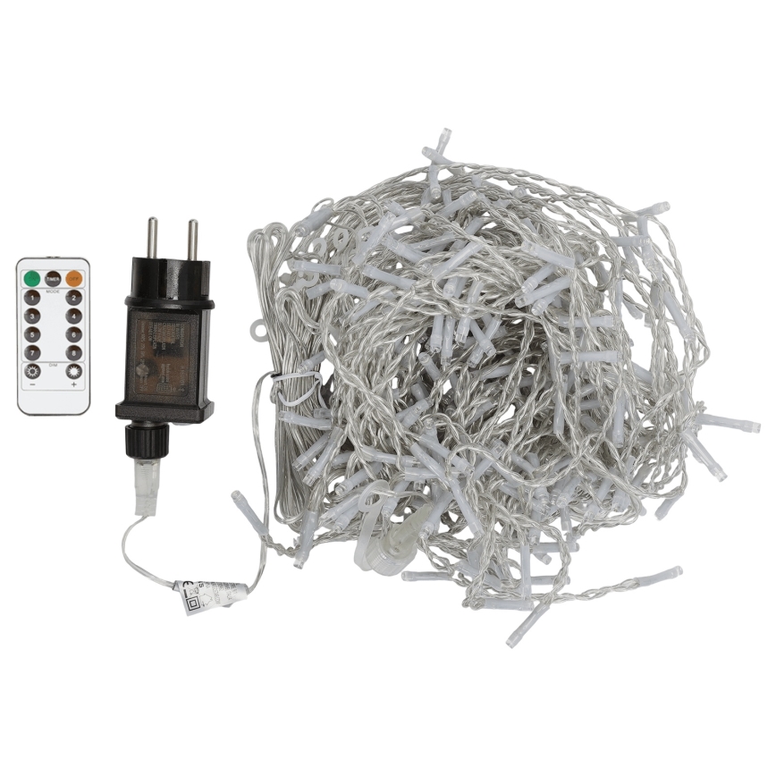 Aigostar - LED RGBY vanjski niz 300xLED/8 funkcija 3x1m IP44 + daljinsko upravljanje