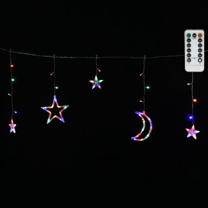Aigostar - LED RGBY Vanjski božićni niz 120xLED/8 funkcija 3x0,6m IP44 višebojno + daljinski upravljač