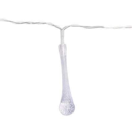 Aigostar - LED vanjski božićni niz 25xLED/8 funkcija 3xAA 2,5m IP44 višebojne kapljice