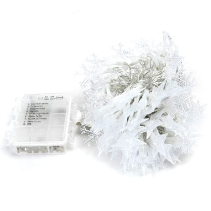 Aigostar - LED RGBY vanjski božićni svjetlosni lanac, 100x LED / 8 funkcija, napajanje 3x AA, 10 m, IP44, u obliku zvijezda