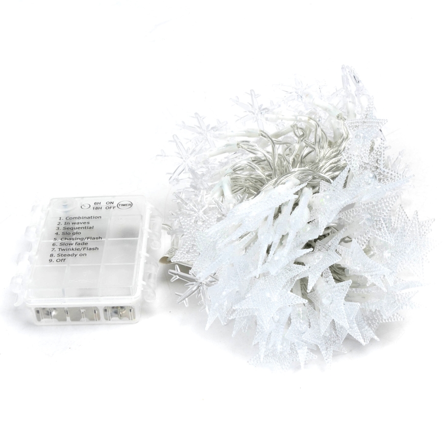 Aigostar - LED RGBY vanjski božićni svjetlosni lanac, 100x LED / 8 funkcija, napajanje 3x AA, 10 m, IP44, u obliku zvijezda