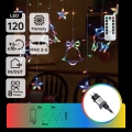 Aigostar - LED RGBY vanjski lanac 120xLED/8 funkcija 3x0,6m IP44 višebojno + daljinski upravljač