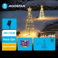 Aigostar - LED solarna božićna dekoracija LED/0,26W/3,7V 75cm IP65 toplo bijela