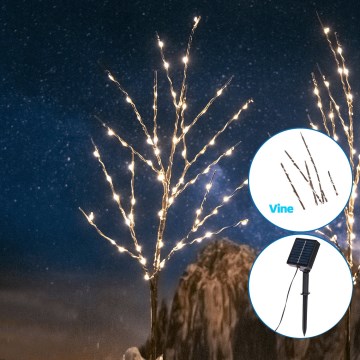 Aigostar - LED Solarna dekoracija 140xLED/3m IP65 topla bijela loza
