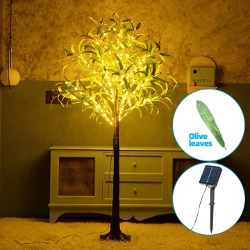 Aigostar - LED solarna dekoracija 150xLED/3,2m IP65 topla bijela olive