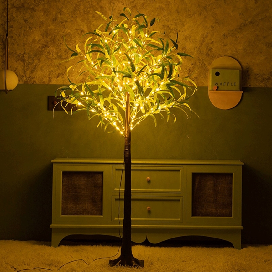 Aigostar - LED solarna dekoracija 210xLED/3,5m IP65 topla bijela olive