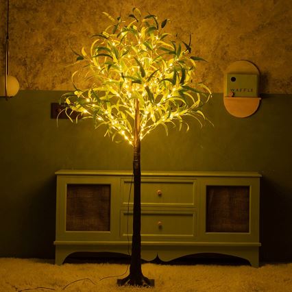 Aigostar - LED solarna dekoracija 285xLED/3,8m IP65 topla bijela olive