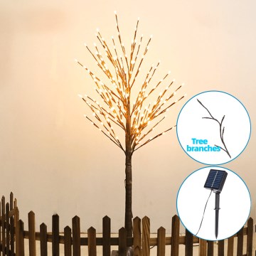 Aigostar - LED Solarna dekoracija 64xLED/3,2m IP65 topla bijela stablo