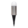 Aigostar - LED Solarna lampa LED/0,006W/1,2V 20cm mat krom 40 mAh 6500K IP44