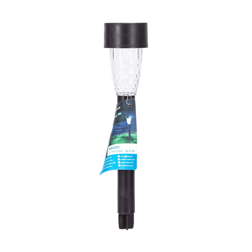 Aigostar - LED Solarna lampa LED/0,006W/1,2V 40 mAh 29,7 cm crna 6500K IP44